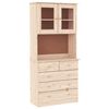 vidaXL Credenza ALTA 77x35x165 cm in Legno Massello di Pino