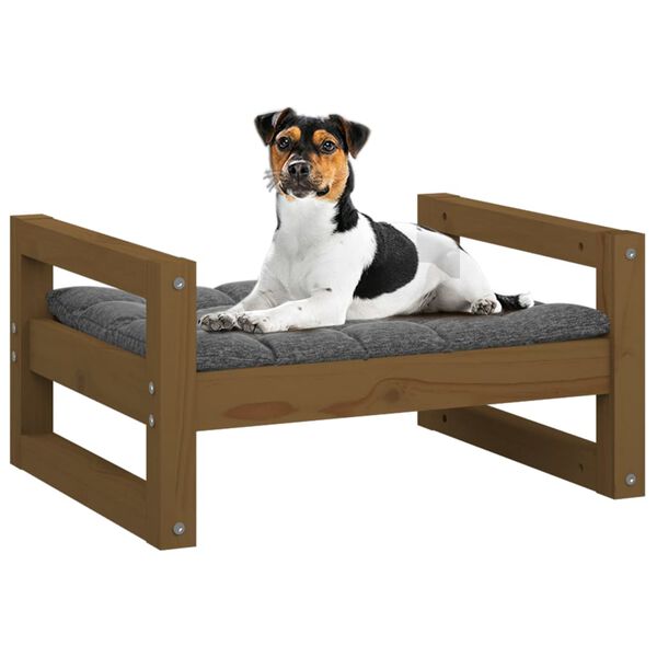 vidaXL Cuccia per Cani ambra 55,5x45,5x28 cm Legno Massello di Pino