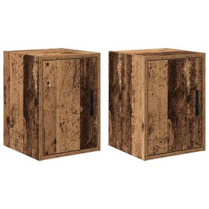 vidaXL Pensili per Garage 2 pz Legno Antico in Legno Multistrato