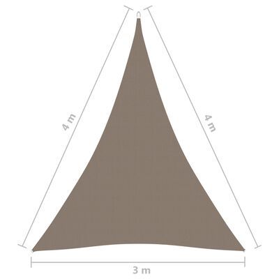 vidaXL Parasole a Vela Oxford Triangolare 3x4x4 m Talpa