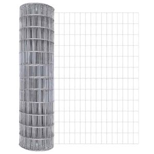 vidaXL Recinzione Euro Argento 1 x 25 m Acciaio zincato a caldo