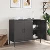 vidaXL Credenza Nera 100,5x39x79 cm in Acciaio