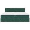 vidaXL Letto con Contenitore con materasso Verde Scuro 100 x 200 cm