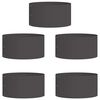 vidaXL Vaso da giardino 5 pcs Nero 40 x 40 x 20 cm