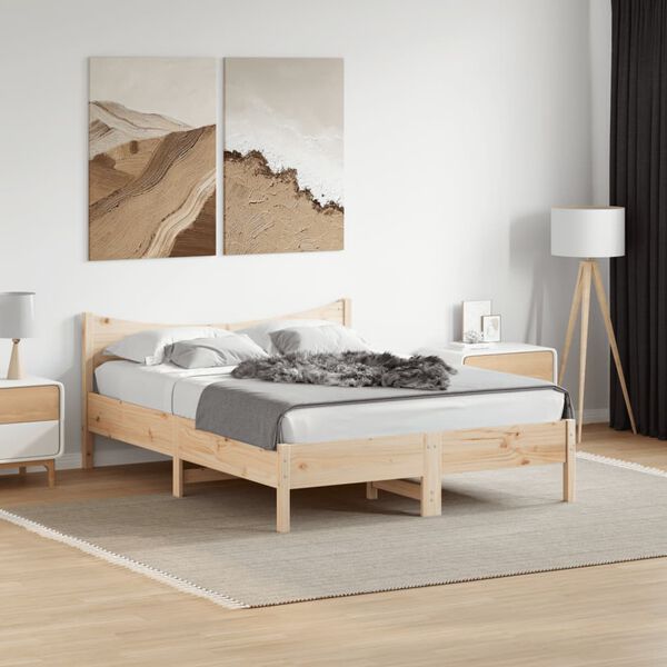 vidaXL Letto senza Materasso 140x200 cm in Legno Massello di Pino