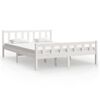 vidaXL Giroletto Bianco in Legno Massello 120x200 cm