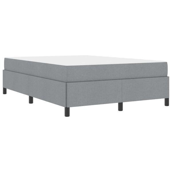 vidaXL Letto a molle Grigio chiaro 140 x 200 cm Tessuto