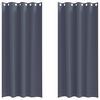 vidaXL Tende Blackout con Anelli 2 pz Antracite 260 x 140 cm
