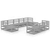 vidaXL Set Divani da Giardino 10 pz in Legno Massello di Pino