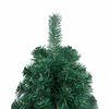vidaXL Albero di Natale a Met&agrave; Preilluminato con Palline Verde 210 cm