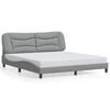 vidaXL Giroletto senza Materasso Hvar Grigio Chiaro 180x200 cm Tessuto