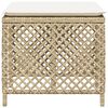 vidaXL Sgabelli Giardino con Cuscini 4pz Beige 41x41x36cm Polyrattan