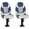 vidaXL Sedili per Barca 2pz con Supporto Girevole 360&deg;