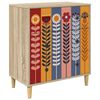 vidaXL Cassettiera ESSEN Stampa di girasoli 66 x 36,5 x 75 cm Sonoma