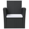 vidaXL Set Divani da Giardino 16 pz con Cuscini in Polyrattan Nero