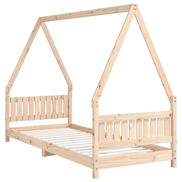vidaXL Giroletto per Bambini 80x200 cm in Legno Massello di Pino