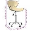 vidaXL Sedie da Pranzo Girevoli 6 pz Crema in Similpelle