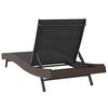 vidaXL Lettino Marrone 70 x 197 x 82 cm Rattan Sintetico e Metallo
