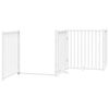 vidaXL Cancello Cani Porta Pieghevole Bianco 12 Pannelli 640 cm Pioppo