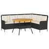 vidaXL Set Divani da Giardino 2 pz con Cuscini in Polyrattan Nero