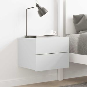 vidaXL Comodino Bianco 40x30x30 cm in Legno Multistrato
