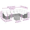 vidaXL Set Divano da Giardino 9 pcs Nero e bianco