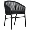 vidaXL Set da Pranzo per Giardino 9 pcs Nero polyrattan