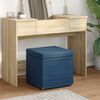 vidaXL Pouf Blu 41 x 41 x 40 cm Tessuto e Legno Ingegnerizzato