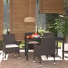 vidaXL Set da Pranzo per Giardino 5 pz con Cuscini Polyrattan Marrone