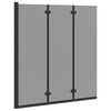 vidaXL Involucro Doccia Nero 130 x 138 cm Vetro ESG e Alluminio