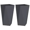 vidaXL Fioriera 2 pz Antracite 40 x 40 x 75 cm Acciaio