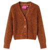 vidaXL Cardigan da Bambina Lavorato a Mano Cognac 92