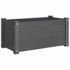 vidaXL Fioriera da Giardino Grigia 60x31x31 cm in Massello di Pino