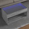 vidaXL Tavolino da Salotto con LED Infinity Rovere Sonoma 90x50x50 cm
