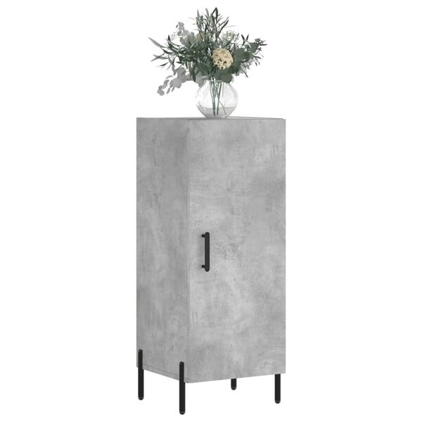 vidaXL Credenza Grigio Cemento 34,5x34x90 cm in Legno Multistrato