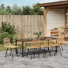 vidaXL Set da Pranzo per Giardino 9 pcs Marrone