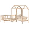 vidaXL Set Dormeuse e Panca con Tetto 90x190cm Legno Massello di Pino
