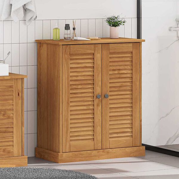 vidaXL Mobile da Bagno VIGO Marrone e Marrone Miele 68 x 34 x 80 cm