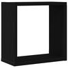vidaXL Mensole Parete a Cubo 6 pz Rovere Nero 30x15x30 cm Truciolato