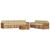 vidaXL Set di divani da esterno con cuscino 8 pcs Naturale e Beige