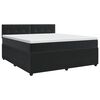 vidaXL Letto box spring con materasso Nero 180 x 200 cm Velluto