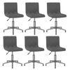 vidaXL Sedie da Pranzo Girevoli 6 pz Grigio Scuro in Velluto