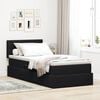 vidaXL Letto con Contenitore con materasso Nero 100 x 200 cm Velluto