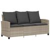 vidaXL Set Divano da Giardino 6pz con Cuscini Grigio Chiaro Polyrattan