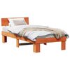 vidaXL Struttura del letto Marrone cerato 75 x 190 cm Pino massello