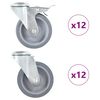 vidaXL Ruote Girevoli con Foro per Bullone 24 pz 100 mm