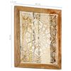 vidaXL Quadri Intagliati a Mano 2 pz in Mango Massello 40x40x1,5 cm