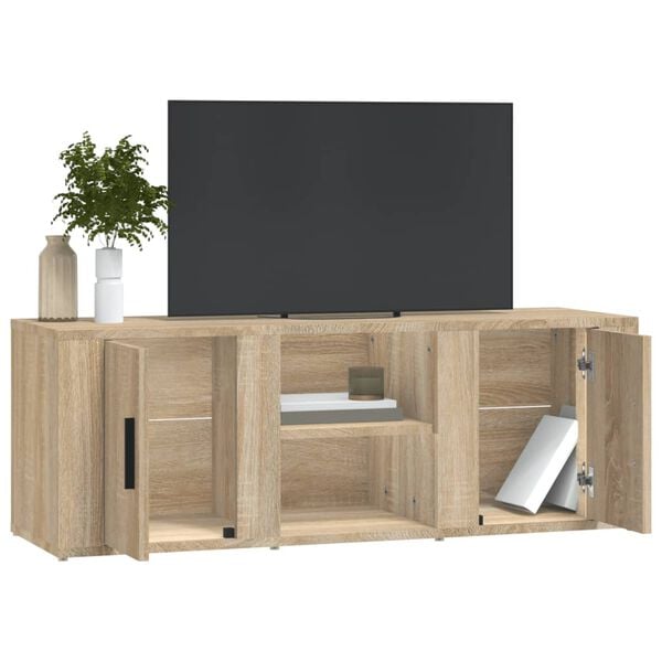 vidaXL Mobile per TV Rovere Sonoma 100x31,5x35 cm Legno Multistrato