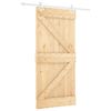 vidaXL Porta scorrevole Naturale e Bianco 100 x 210 cm