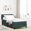 vidaXL Letto a molle con materasso Verde scuro 90 x 190 cm Velluto